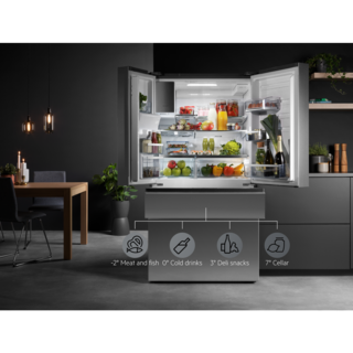 French Door Kuhlschrank Wifi Vernetzung 1782 Mm Gefrierschublade Unten Wasserspender 590 L Customflex Flexibles Turablagesystem