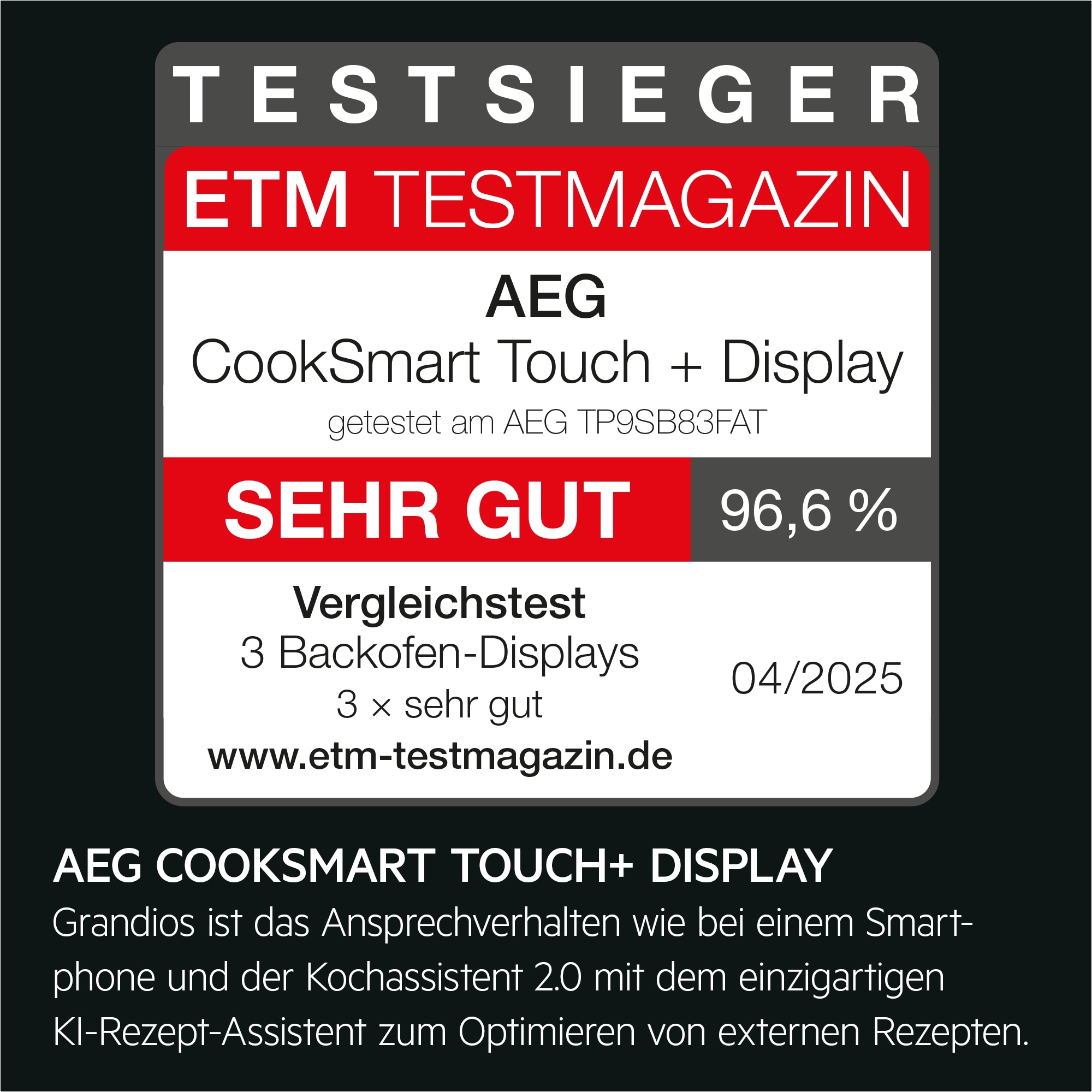 AEG - Dampfbacköfen - TP9SB83FAT