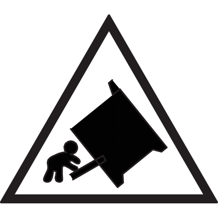 Vermeide, dass Kinder gegen die Backofentür drücken. Es besteht Kippgefahr