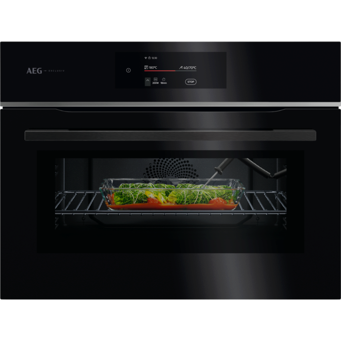 8000 MealAssist Einbau-Kompaktbackofen / WLAN-fähig / Mikrowelle / Emaille-Beschichtung / Schwarz - Bild 1