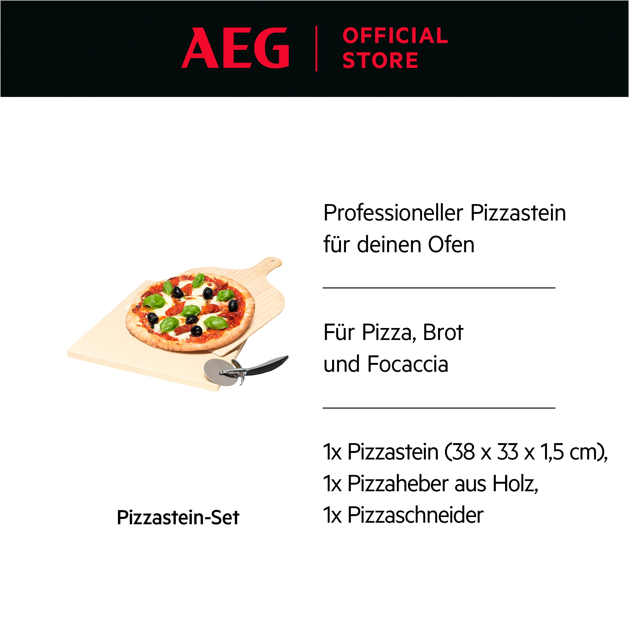 AEG - Pizzastein Set - A9OZPS1