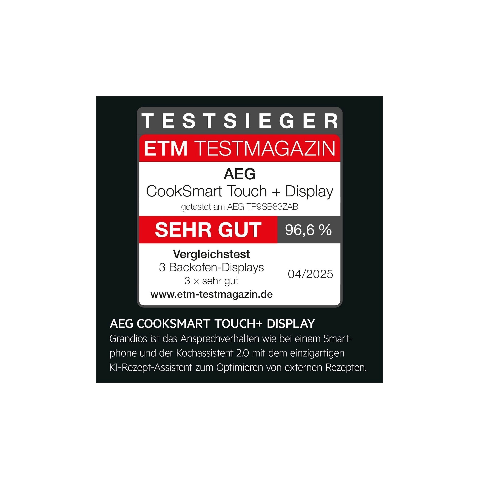 AEG - Einbaubacköfen, -herde und -dampfbacköfen - TP9SB83ZAB