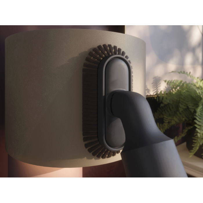 Gently cleans delicate surfaces with soft, scratch-free bristles