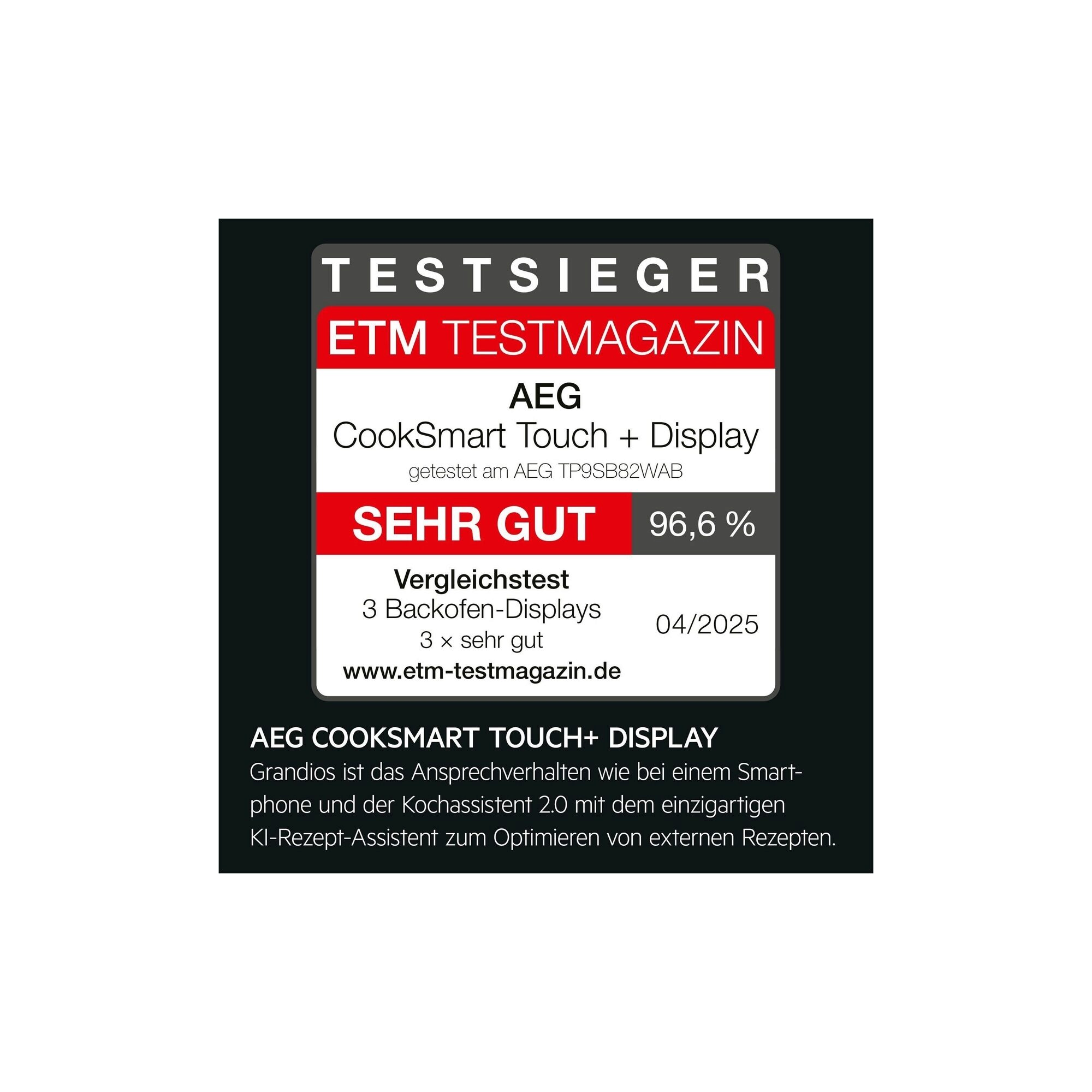 AEG - Dampfbacköfen - TP9SB82WAB