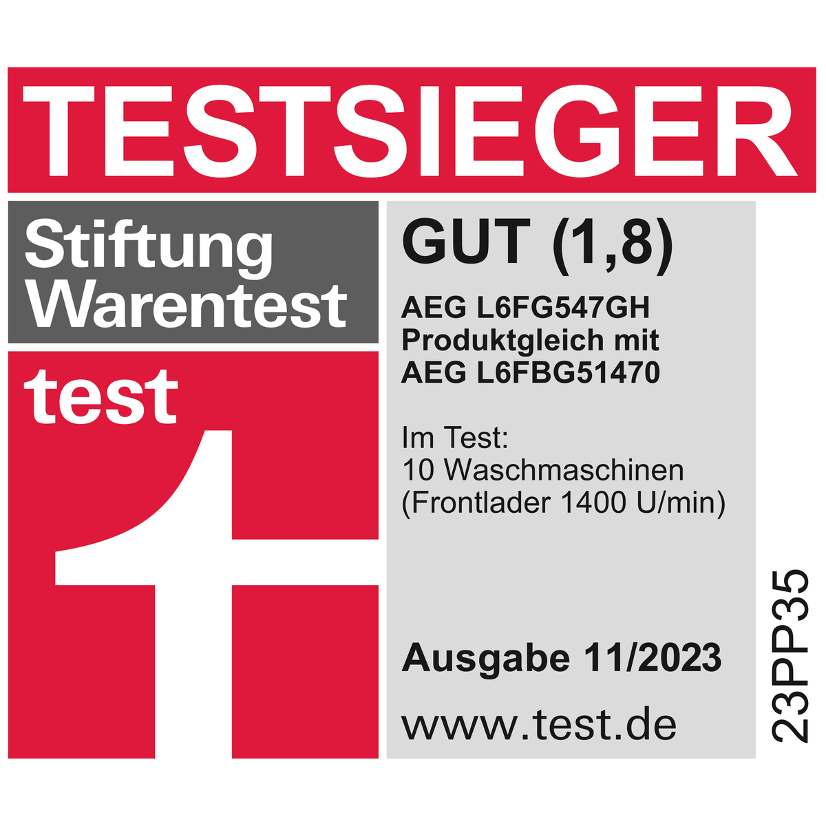 AEG - Frontlader - L6FG547GH