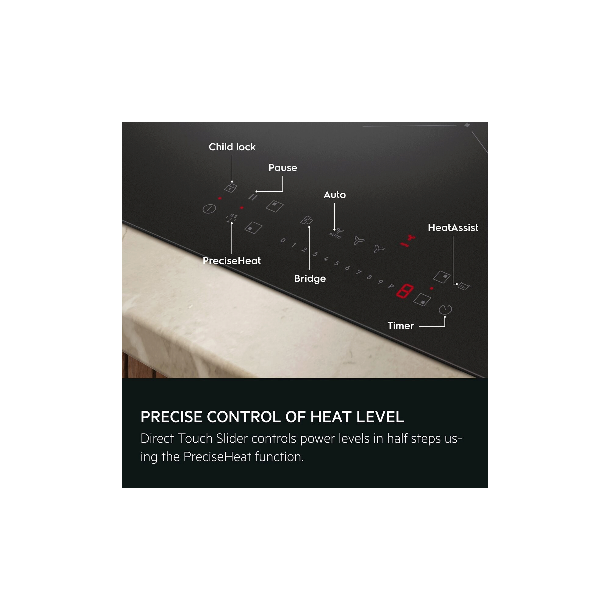 More scratch-resistant than our standard ceramic glass.