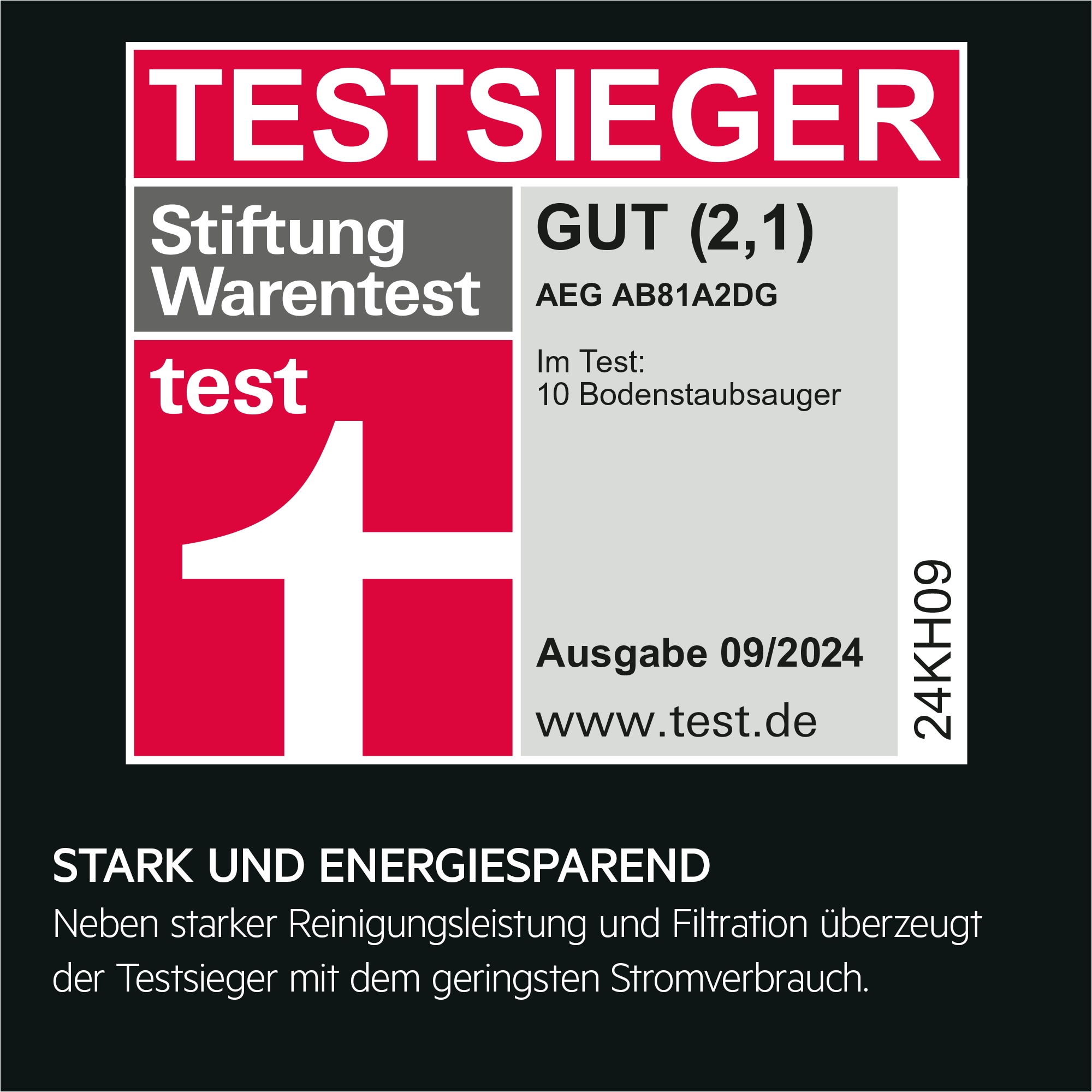 AEG - Staubsauger mit Beutel - AB81A2DG