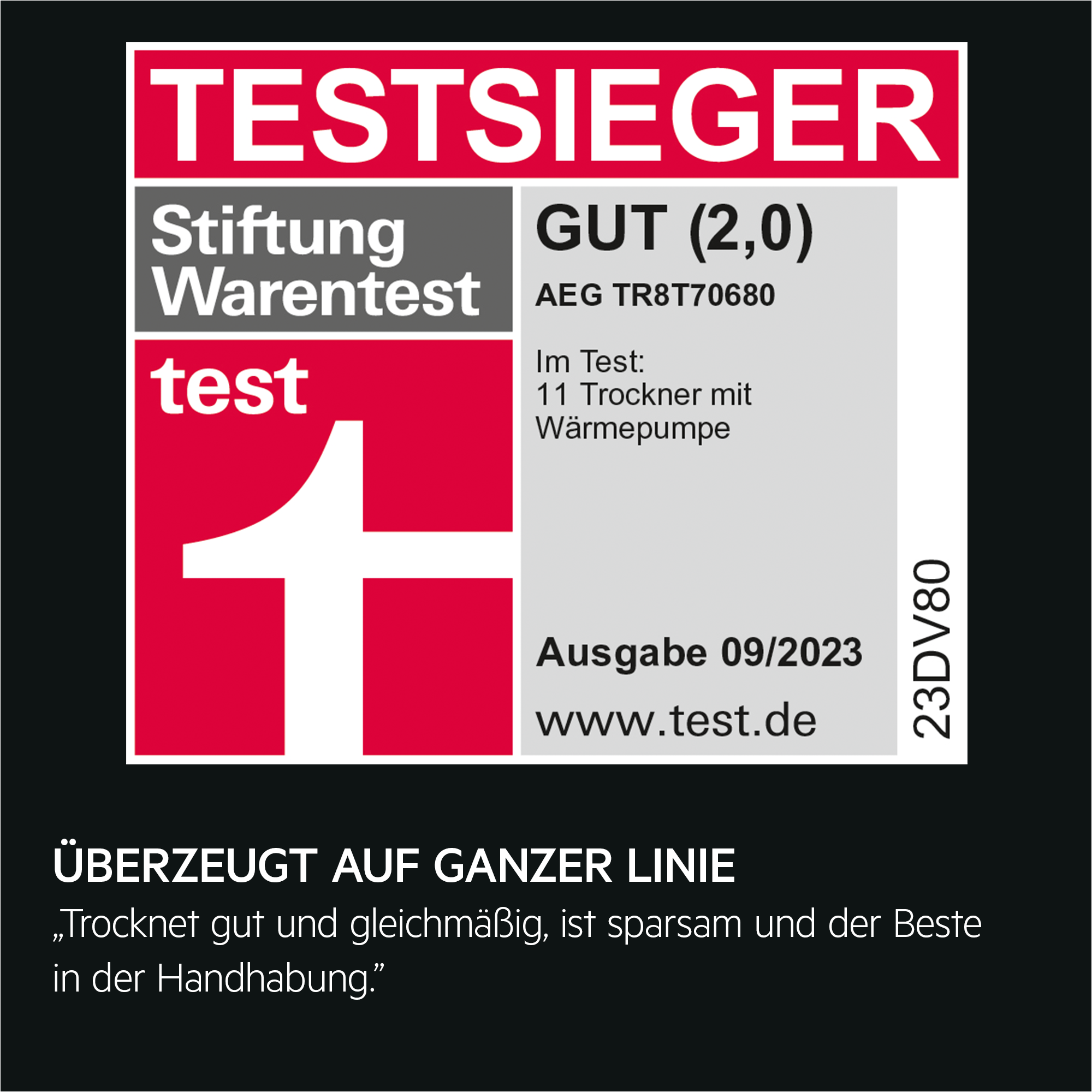 AEG - Wärmepumpentrockner - TR8T70680