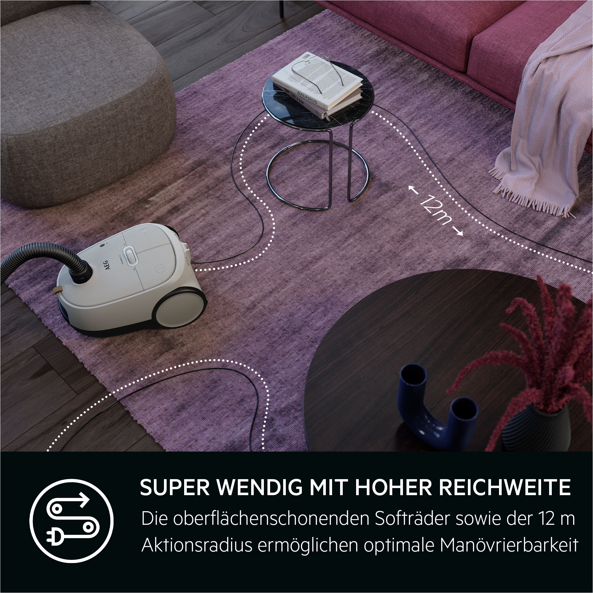 AEG - Staubsauger mit Beutel - AB61H6SW