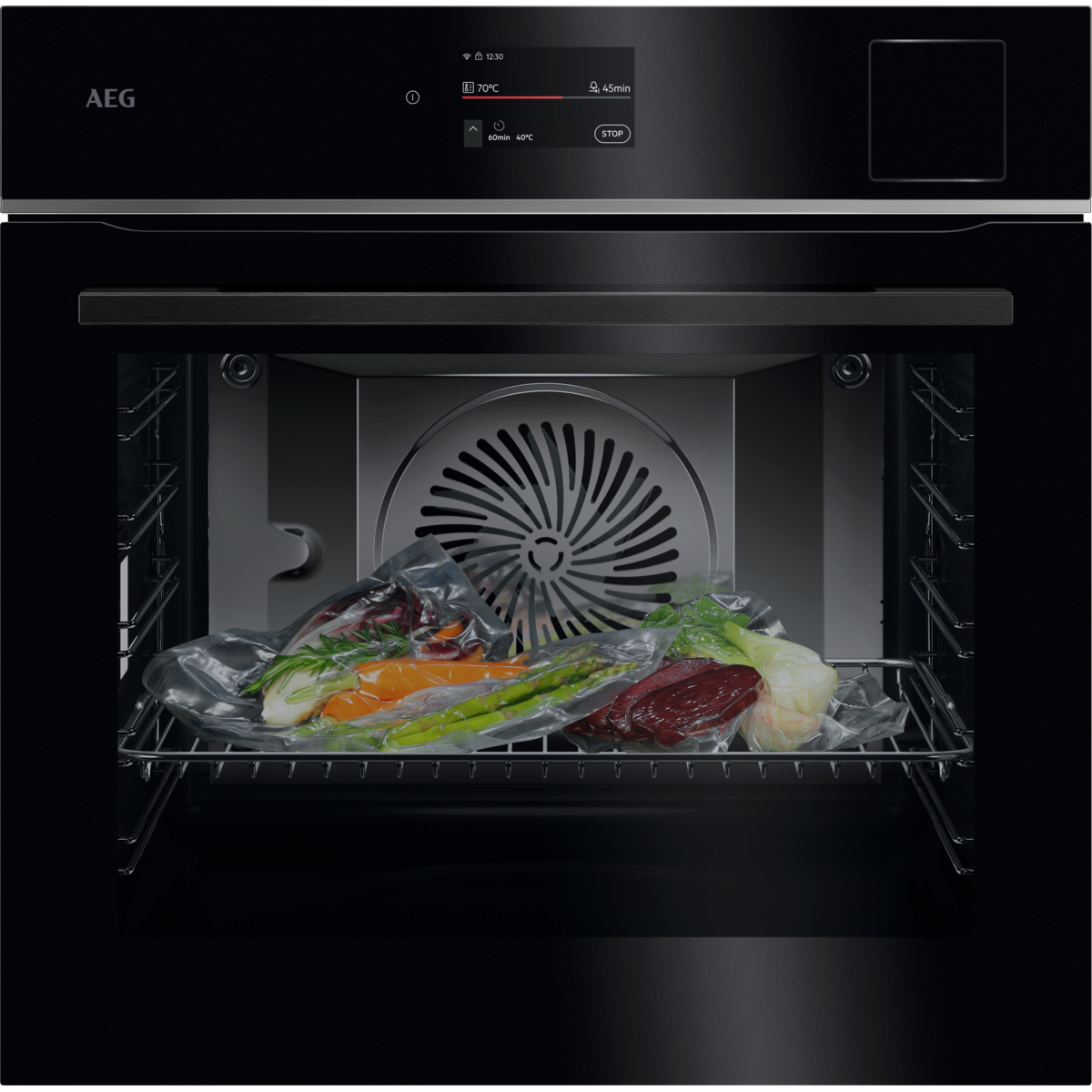 AEG 8000 MealAssist mit SteamPro / Einbaubackofen / WLAN-fähig / Dampfreinigung / Schwarz