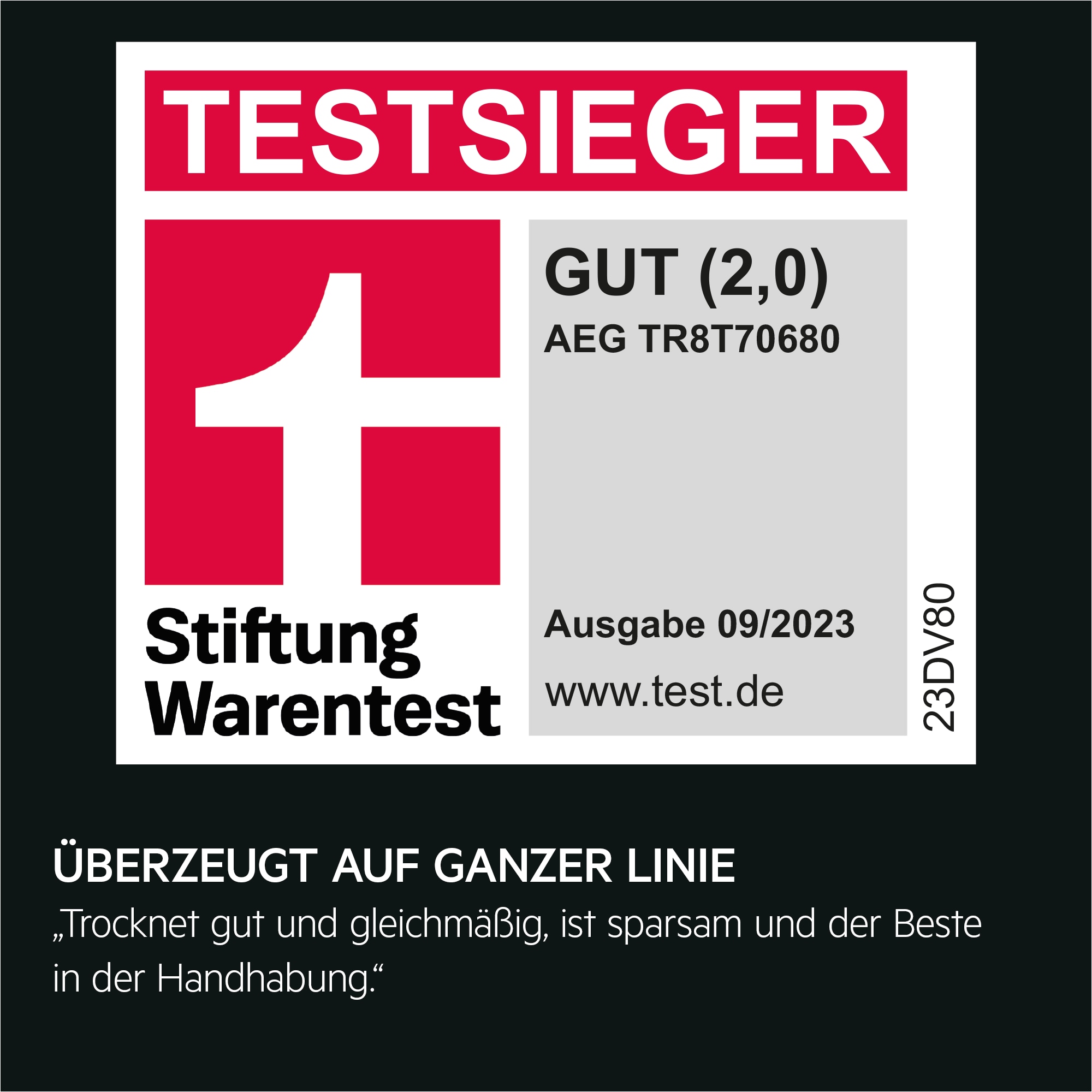 AEG - Wärmepumpentrockner - TR8T70680