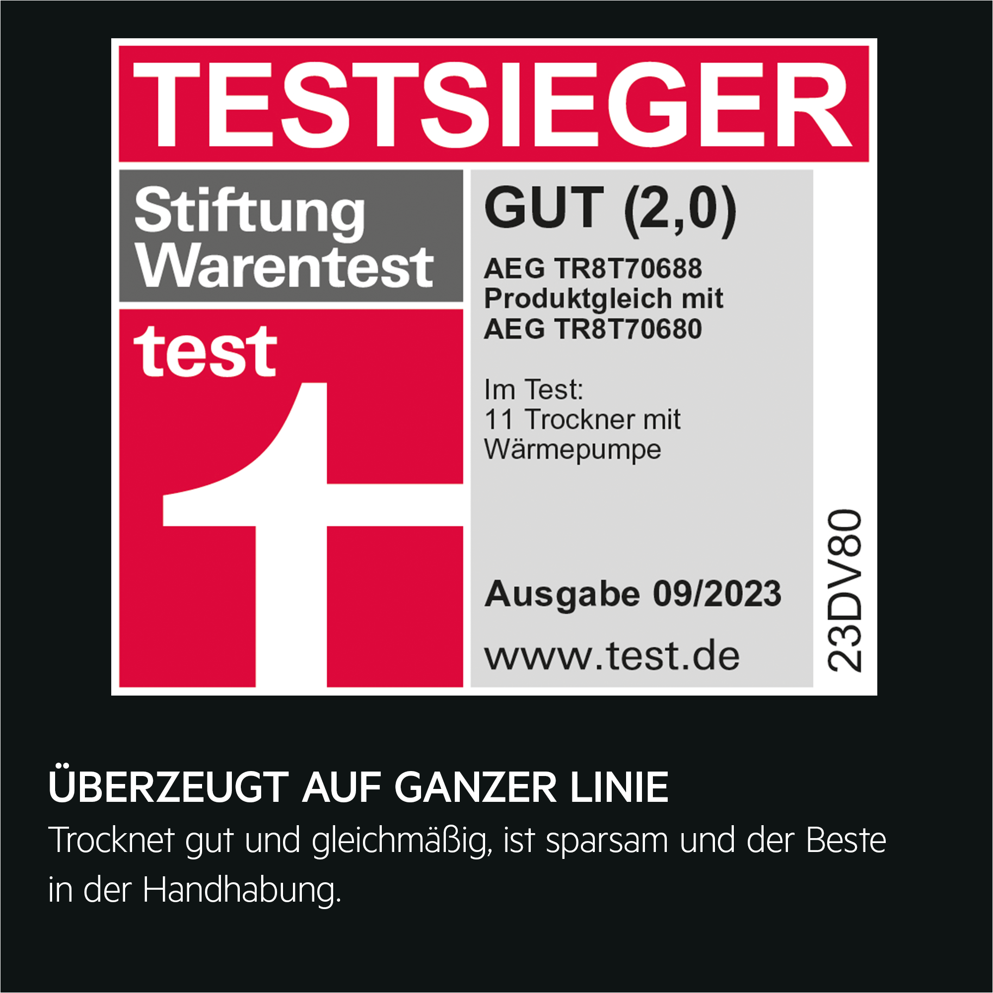 AEG - Wärmepumpentrockner - TR8T70688