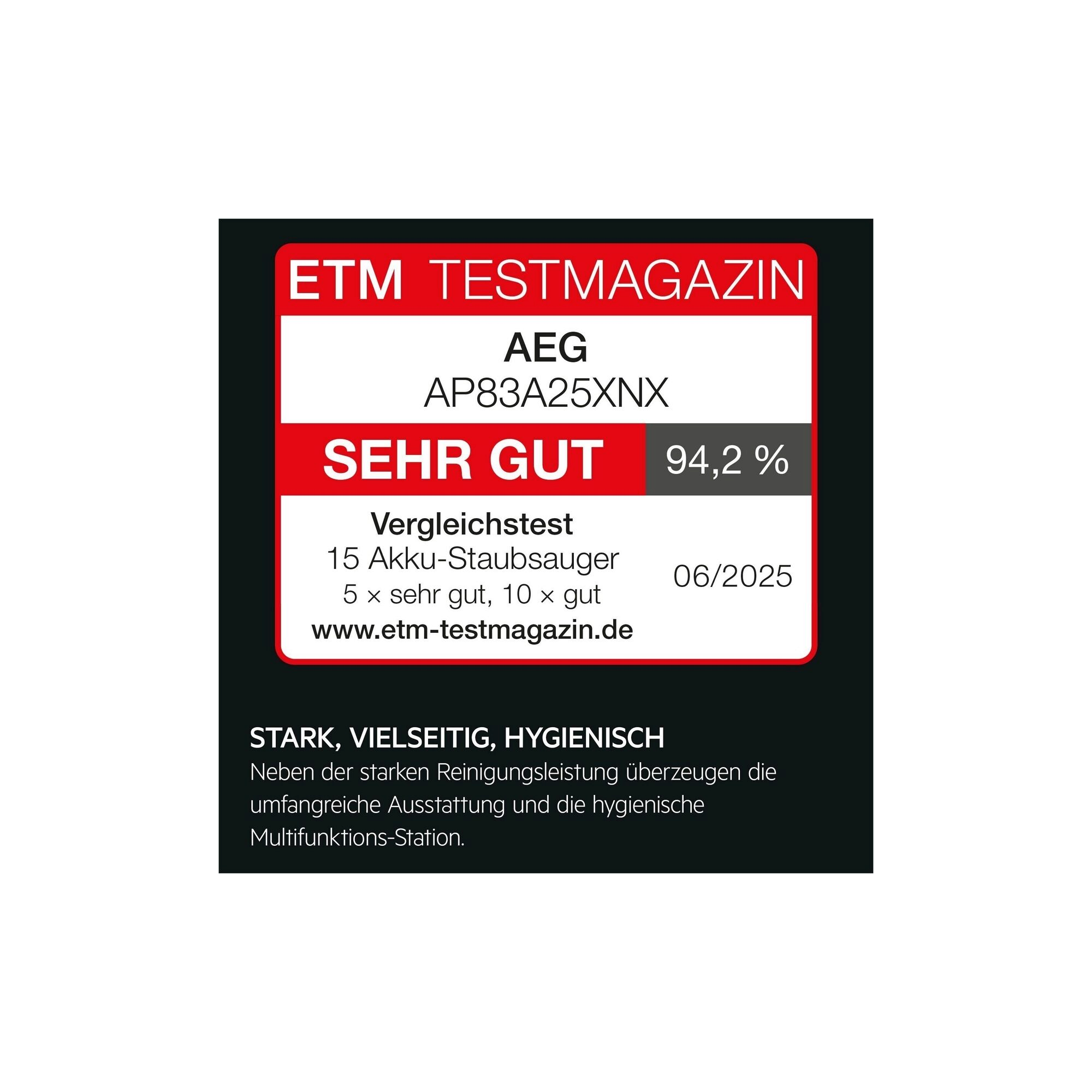AEG - Akku-Staubsauger - AP83A25XNX