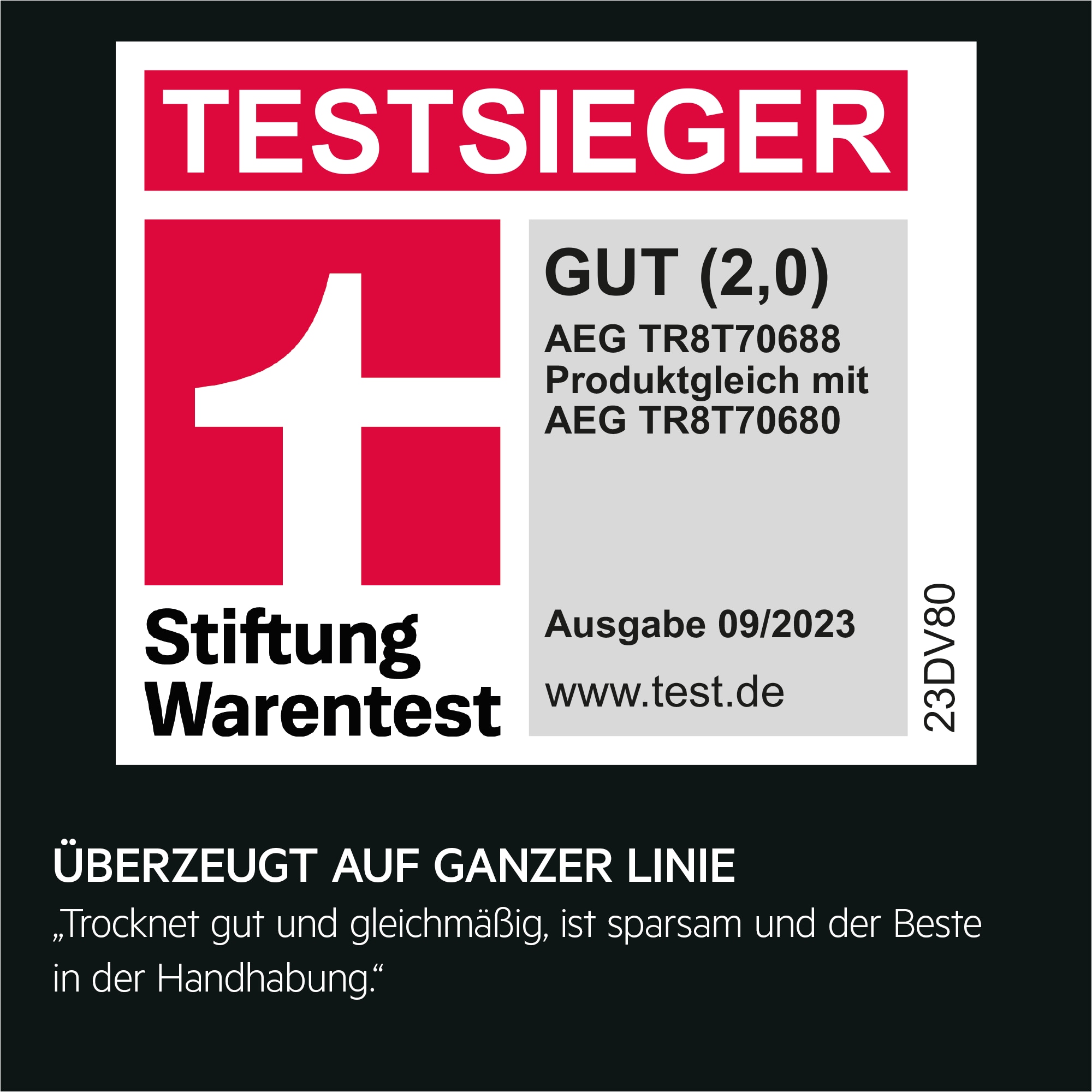 AEG - Wärmepumpentrockner - TR8T70688