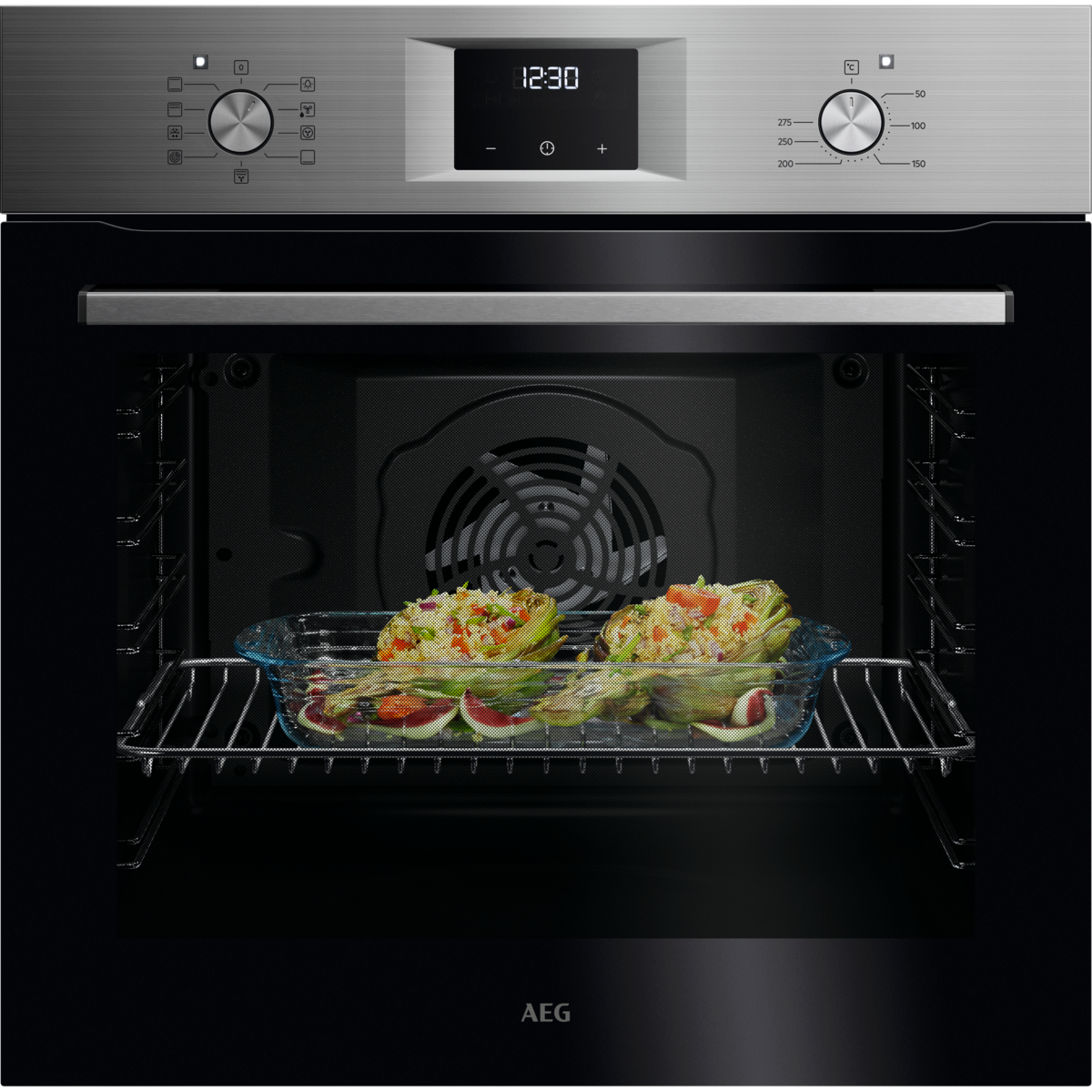 AEG 5000 SurroundCook® / Einbaubackofen / Aqua-Reinigungsfunktion / Edelstahl mit Antifingerprint