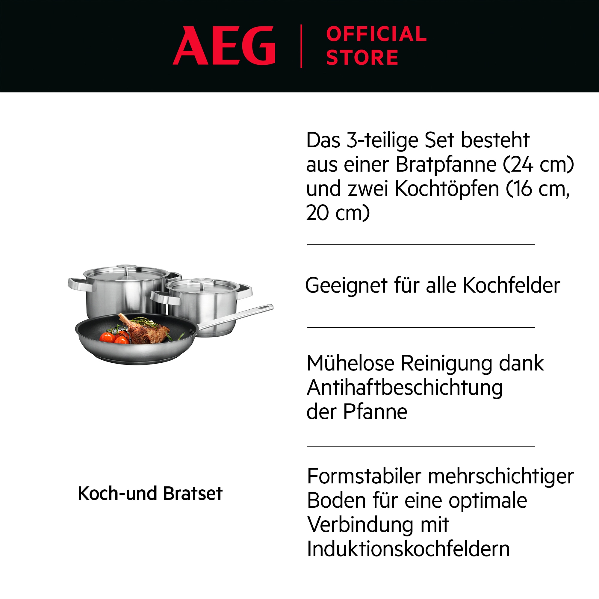 AEG - Casserole Set - A3SS