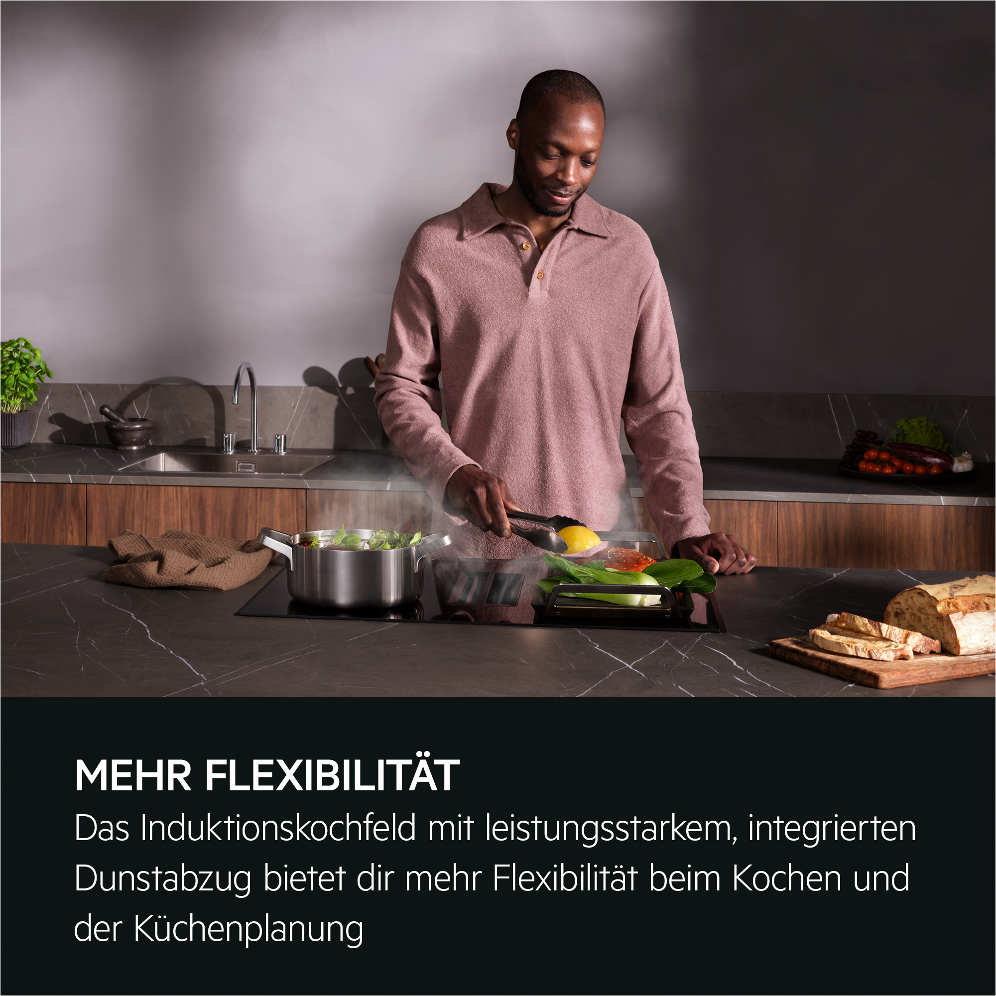 AEG - Kochfelder mit integriertem Dunstabzug - XUB6745IS