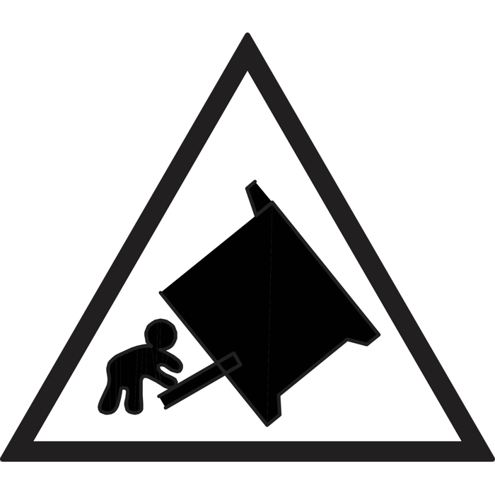 Vermeide, dass Kinder gegen die Backofentür drücken. Es besteht Kippgefahr