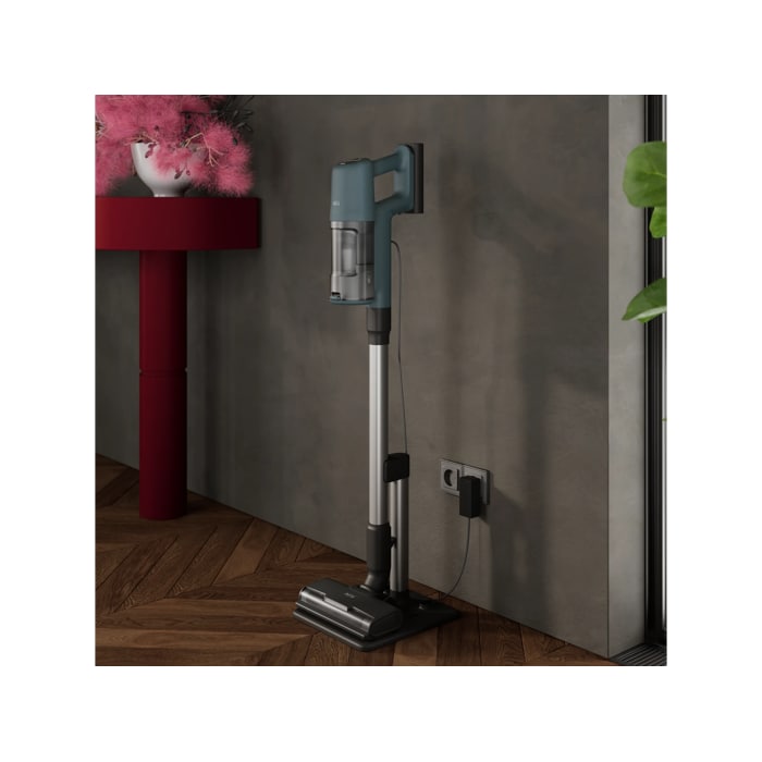 Cordless cleaner designed for easy and convenient storage.