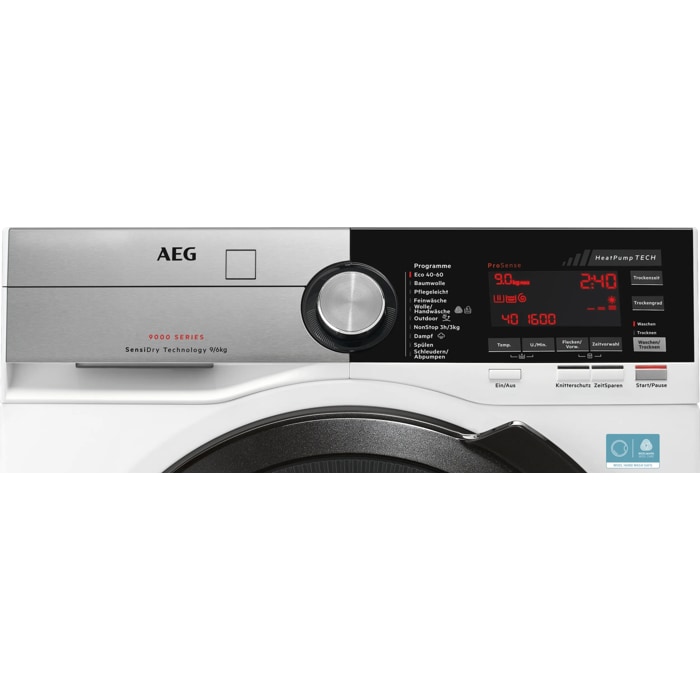 AEG L9WEF80690 Waschtrockner Freistehend Frontlader Weiß