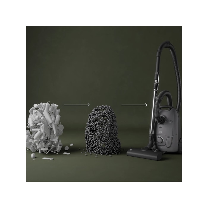 bagged cleaner and main nozzle made with up to 31% recycled plastic for a more mindful choice.*Not including additional accessories.