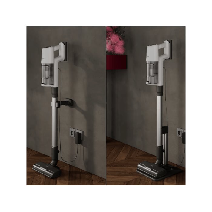 Cordless cleaner designed for easy and convenient storage.