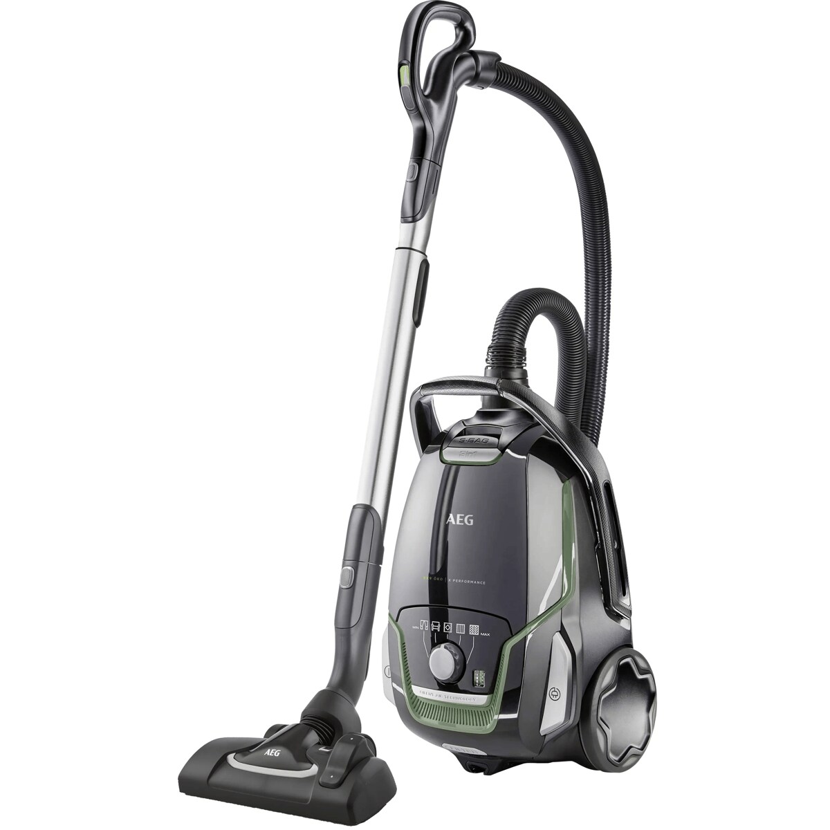 AEG Bodenstaubsauger VX9-2-ÖKO, 850 W, mit Beutel, Leistungsstark, inkl. Zusatzdüsen, 70 % Recyclingkunststoff, 5l Beutel