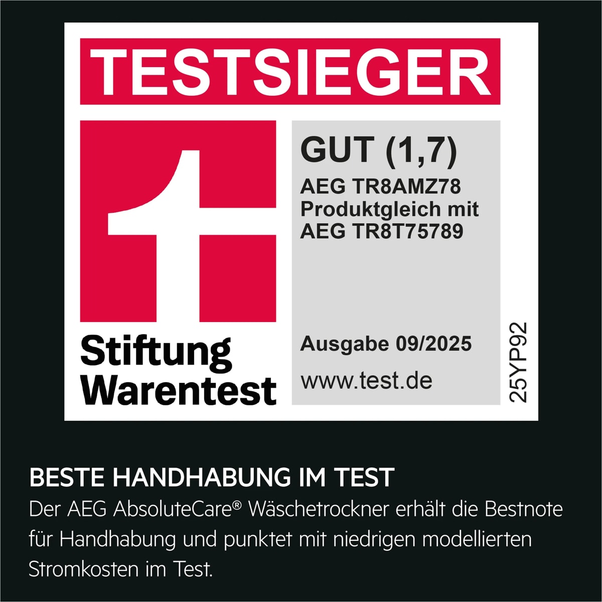 AEG 8000 AbsoluteCare® / 8 kg TR8AMZ78