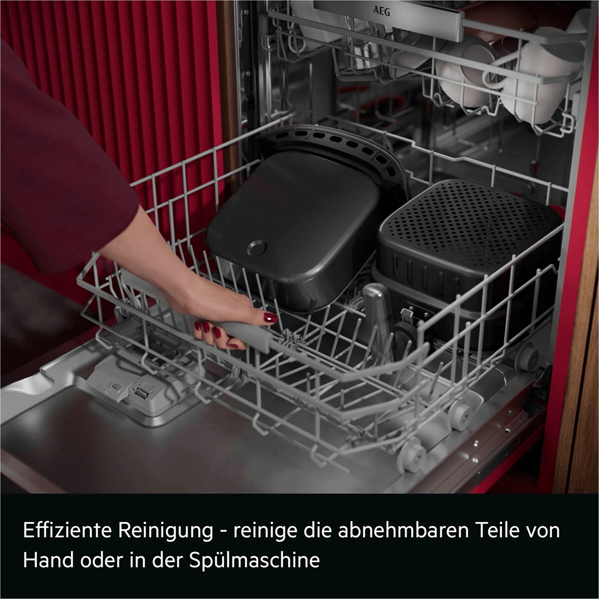 Effiziente Reinigung  - reinige die abnehmbaren Teile von Hand oder in der Spülmaschine