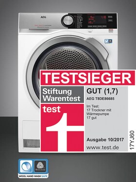 Mit seiner Wärmepumpentechnologie ist der AEG Wäschetrockner T8DE86685 überaus sparsam.