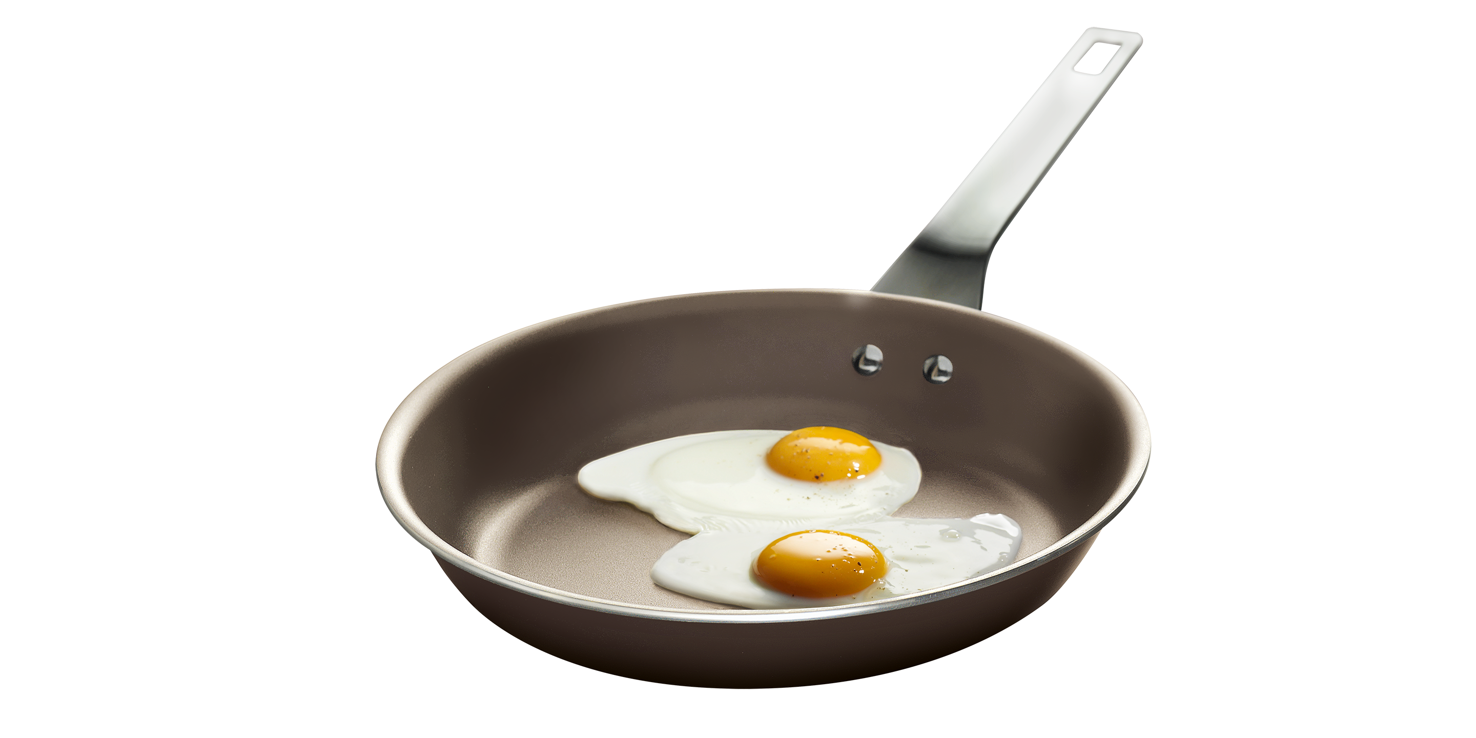 Eier beim Braten in einer Bratpfanne mit Anti-Haft-Beschichtung der The Mastery Collection