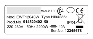 Fotografiere das komplette Typenschild möglichst frontal