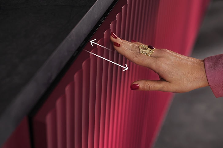 Schamtische Darstellung eine Geschirrspülertüre mit Push2Open