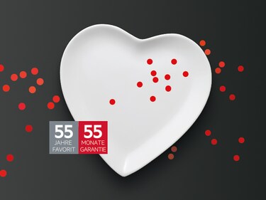 AEG präsentiert die Sonderaktion zum 55. Geburtstag der FAVORIT-Geschirrspüler.