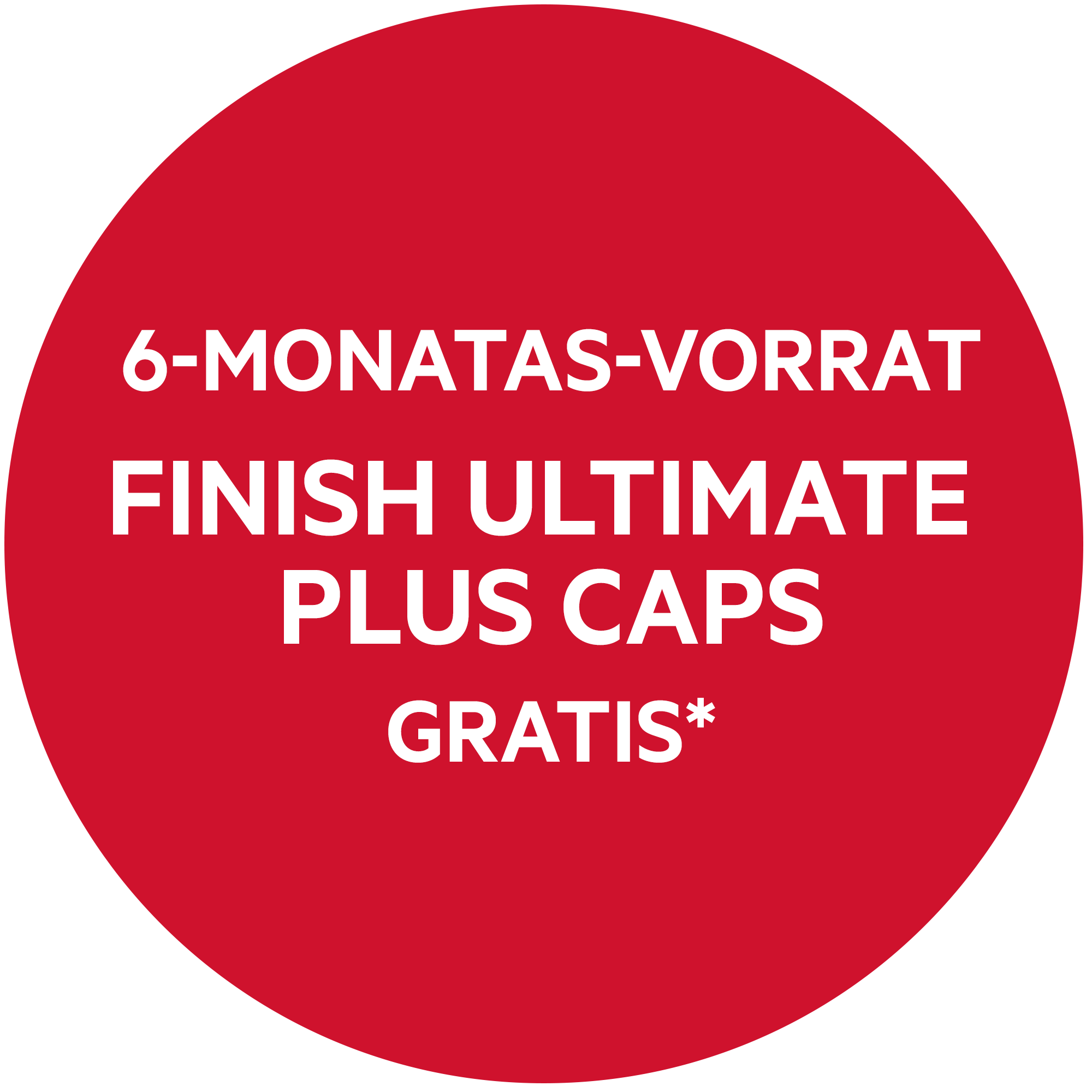 6-Monats-Vorrat Finish Ultimate Plus Caps gratis