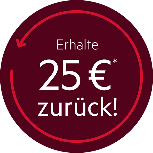 Erhalte 25 € Umdenk-Bonus
