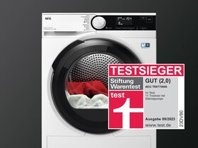 Der AEG Wäschetrockner TR8T70680 ist Testsieger bei der Stiftung Warentest