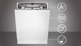 Der AEG ComfortLift Geschirrspüler FSE62800P bietet Platz für 13 Maßgedecke.